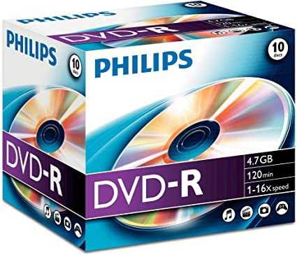 DVD-R avec boitier 10 pièces